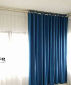 Rèm vải màu xanh đẹp, điểm nhấn sang trọng cho không gian - Ảnh 4