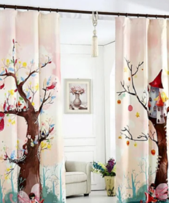 Các mẫu rèm vải in tranh 3D đẹp mắt, độc đáo giá tốt