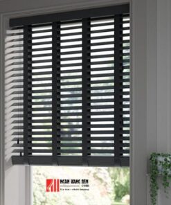 Rèm sáo gỗ màu đen tự nhiên, sang trọng, hiện đại - Ảnh 3