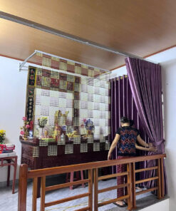 Rèm vải che bàn thờ đẹp, trang nghiêm - Ảnh 8