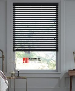 Rèm sáo gỗ màu đen tự nhiên, sang trọng, hiện đại - Ảnh 4