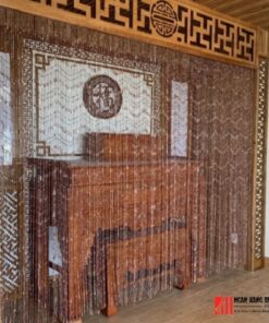 Alternative view of Rèm hạt gỗ che phòng thờ đẹp, cao cấp